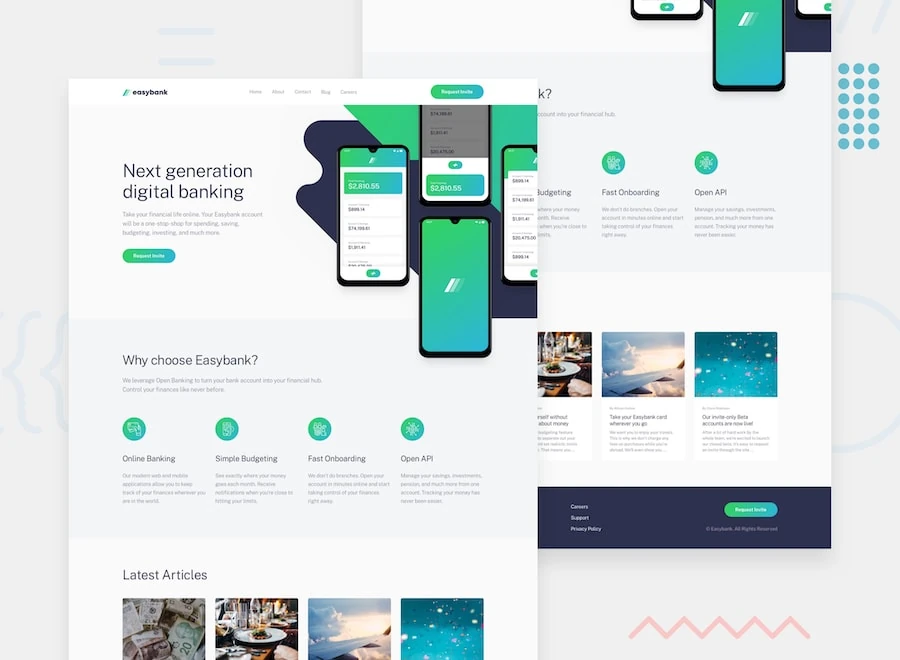 Easybank Landing Page project image